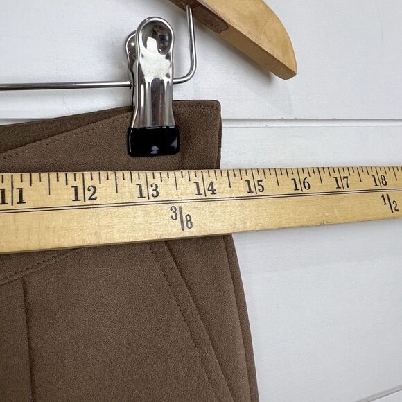 SPANX Crepe Pleated Trouser Pants Cedar 20542 Pull On High Rise Women M Wide Leg - Picture 8 of 13